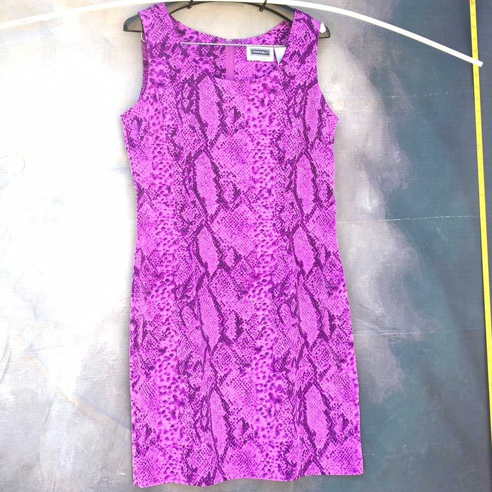 12 Sag Harbor purple snake skin dress